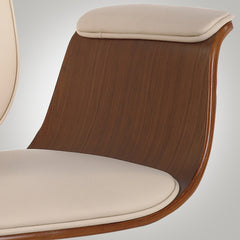 Bürostuhl Kemberg Kunstleder - walnuss/creme