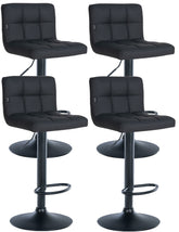 4er Set Barhocker Feni Kunstleder schwarz - schwarz