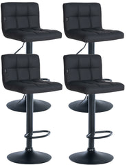 4er Set Barhocker Feni Kunstleder schwarz - schwarz