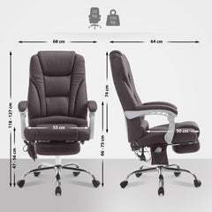 Bürostuhl Pacific mit Massagefunktion V2 - braun