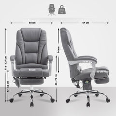 Bürostuhl Pacific mit Massagefunktion V2 - grau