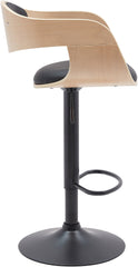 2er Set Barhocker Kingston B Kunstleder - natura/schwarz