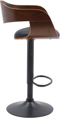 2er Set Barhocker Kingston B Kunstleder - walnuss/schwarz