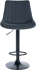 2er Set Barhocker Toni Stoff schwarz - dunkelgrau