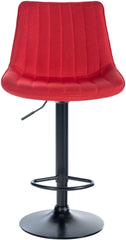 2er Set Barhocker Toni Stoff schwarz - rot