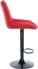 2er Set Barhocker Toni Stoff schwarz - rot