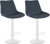 Set di 2 sgabelli da bar Toni in tessuto grigio scuro, design elegante e comfort ottimale per ogni ambiente.