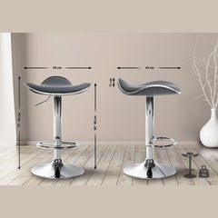 Barhocker Shanghai Kunstleder C - grau - InfinityMarket