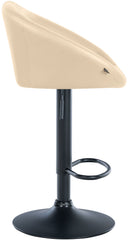 Barhocker Davie Kunstleder schwarz - creme