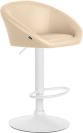 Barhocker Davie Kunstleder wei� - creme