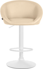 Barhocker Davie Kunstleder wei� - creme