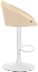 Barhocker Davie Kunstleder wei� - creme