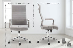 Bürostuhl Kolumbus Stoff - grau