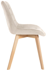 Stuhl Brook Samt - creme