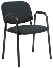 Besucherstuhl Ken PRO Stoff - schwarz