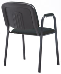 Besucherstuhl Ken PRO Stoff - schwarz