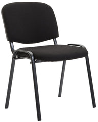 Besucherstuhl Ken V2 Stoff - schwarz