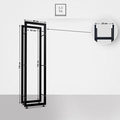 Kaminholzständer Keri V2 25x40x150 - schwarz