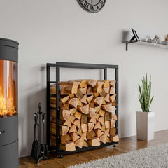 Kaminholzständer Keri V2 25x80x100 - schwarz