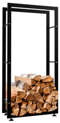 Kaminholzständer Keri V2 25x60x125 - schwarz