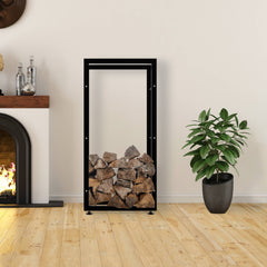 Kaminholzständer Keri V2 25x60x125 - schwarz