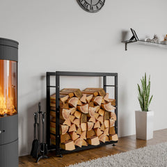 Kaminholzständer Keri V2 25x80x80 - schwarz