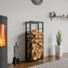 Kaminholzständer Keri V2 25x40x125 - schwarz