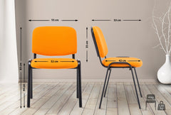 Besucherstuhl Ken V2 Stoff - orange