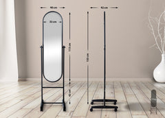 Standspiegel Nane Oval - schwarz