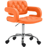 Arbeitshocker Dublin Kunstleder - orange