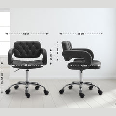 Arbeitshocker Dublin Kunstleder - schwarz