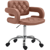 Arbeitshocker Dublin Kunstleder - cognac