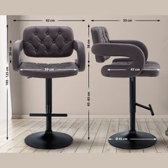 Barhocker Dublin schwarz - braun