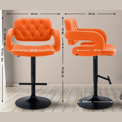 Barhocker Dublin schwarz - orange