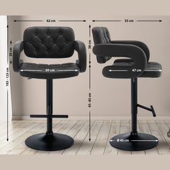 Barhocker Dublin schwarz - schwarz