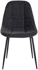 2er Set Stuhl Tom Stoff - dunkelgrau