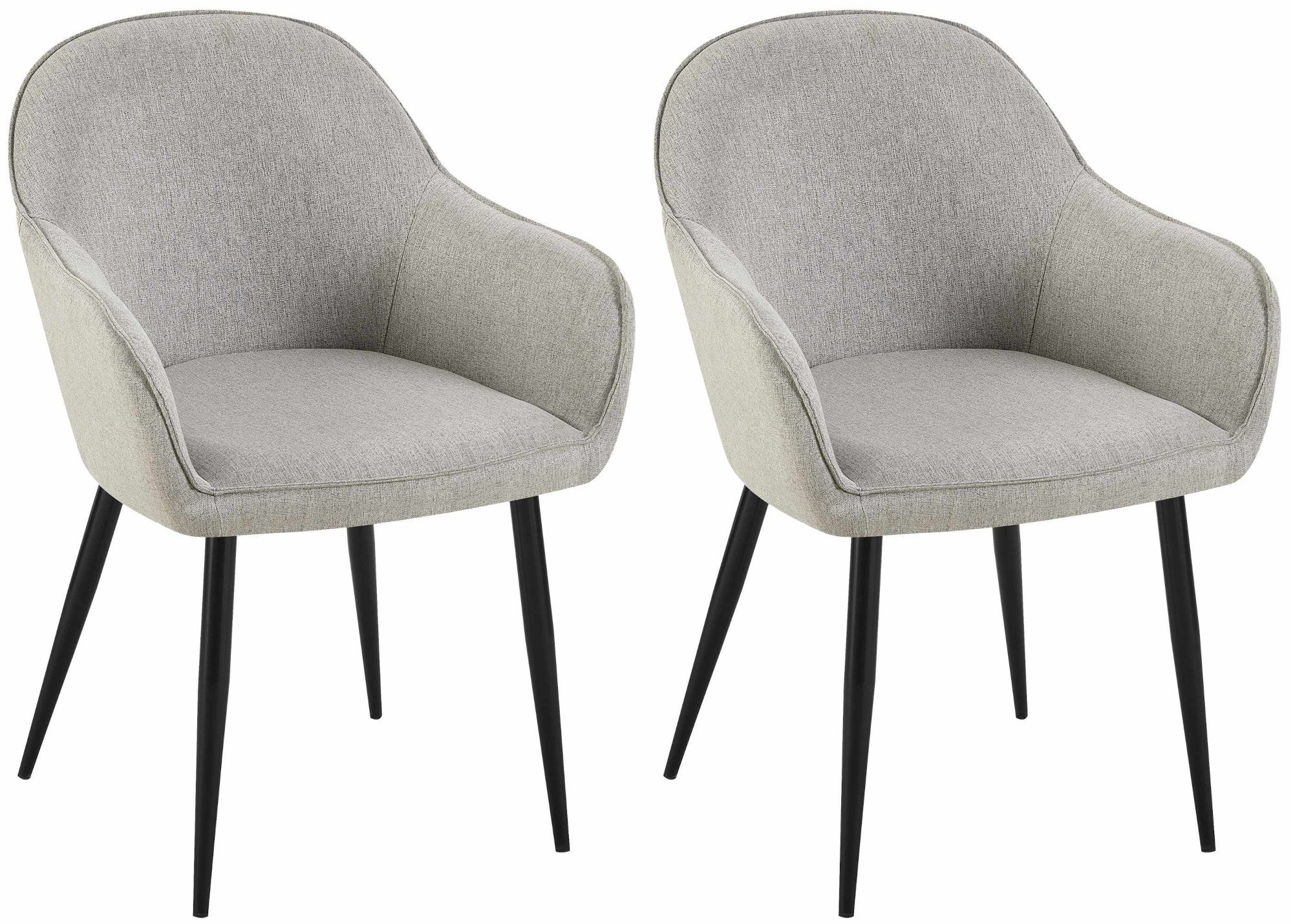 2er Set Esszimmerstühle Boise Stoff - grau by Dropshipping-Europe – Esszimmerstühle