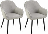 2er Set Esszimmerstühle Boise Stoff - grau by Dropshipping-Europe – Esszimmerstühle