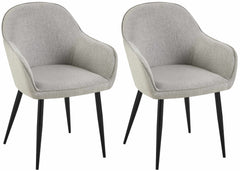 2er Set Esszimmerstühle Boise Stoff - grau by Dropshipping-Europe – Esszimmerstühle