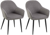 2er Set Esszimmerstühle Boise Stoff - dunkelgrau by Dropshipping-Europe – Esszimmerstühle