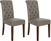 2er Set Esszimmerstühle Lisburn Stoff - taupe