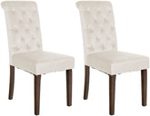 2er Set Esszimmerstühle Lisburn Samt - creme