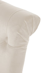2er Set Esszimmerstühle Lisburn Samt - creme