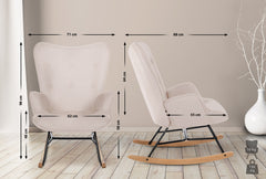 Stuhl Sanka Stoff - creme