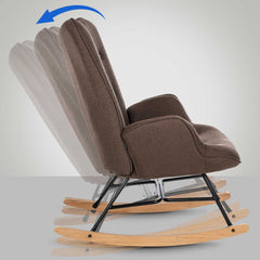 Stuhl Sanka Stoff - braun