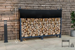 Kaminholzst�nder + Abdeckplane Martin 25x160x115 cm - anthrazit