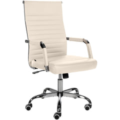Bürostuhl Amadora Kunstleder - creme