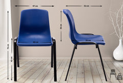 Stapelstuhl Nowra Kunststoff - blau
