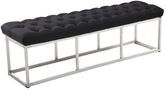 Sitzbank Amun Stoff Edelstahl 150 cm - schwarz