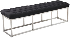 Sitzbank Amun Stoff Edelstahl 150 cm - schwarz